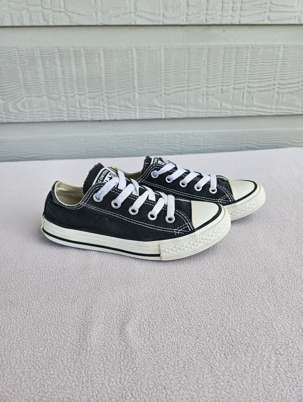 Converse CTAS Black Low Top Canvas Sneakers Kids SZ 12.5 Skate Athletic School